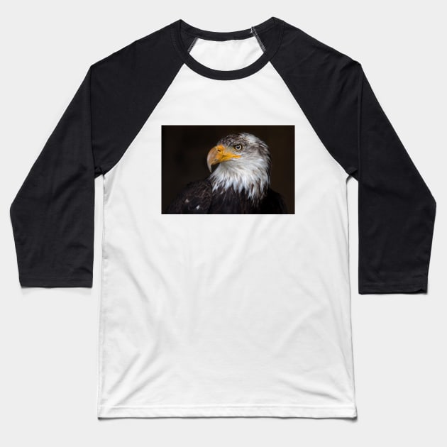 Caged Eagle Baseball T-Shirt by Jim Cumming